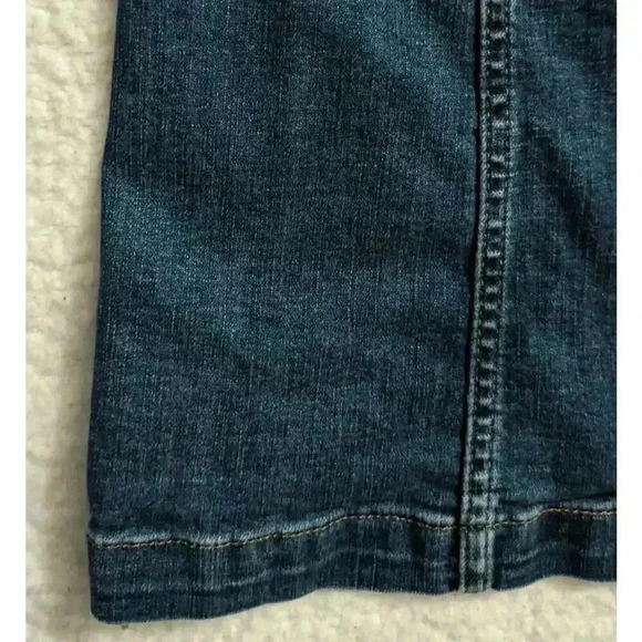 Madewell Dark Wash Denim Mini Skirt Button Front A-Line Cotton Stretch Size 10 - Picture 12 of 12